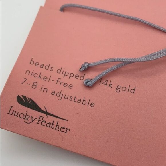 🍭6/$30 “Thanks” gold dipped beaded bracelet - Picture 5 of 5